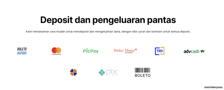 Sebilangan besar cara untuk mendeposit dan mengeluarkan dana daripada broker Exnova