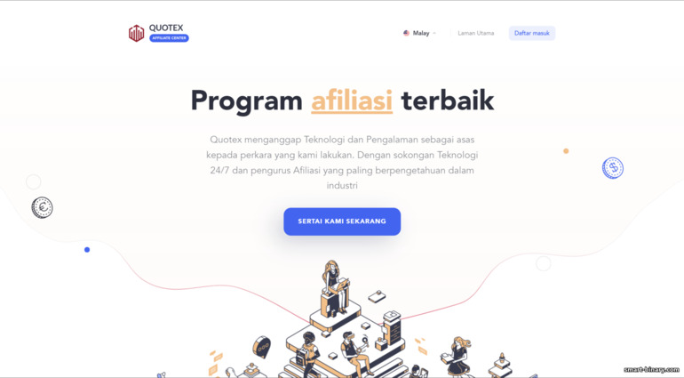 Laman web rasmi program gabungan Quotex