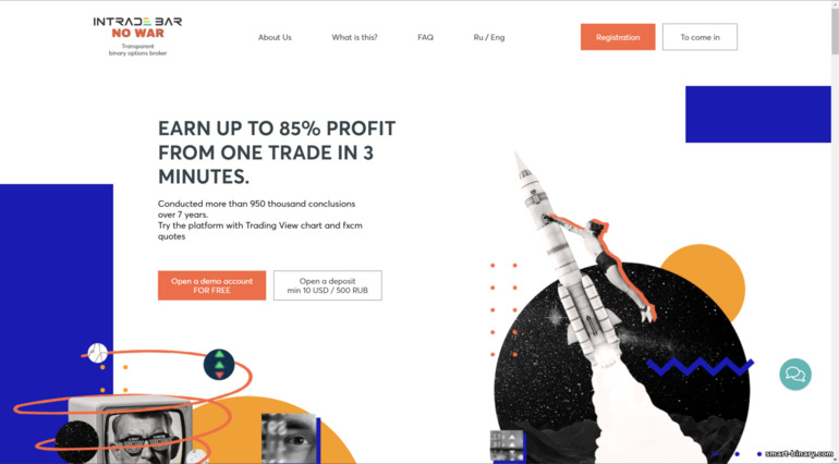 Laman web rasmi broker pilihan binari Intrade Bar