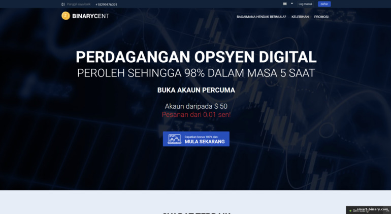 laman web rasmi broker pilihan binari Binarycent