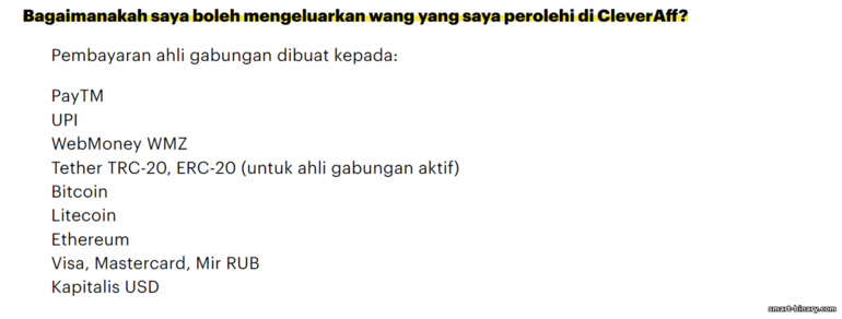 Pembayaran dan pendapatan dalam program gabungan Binarium