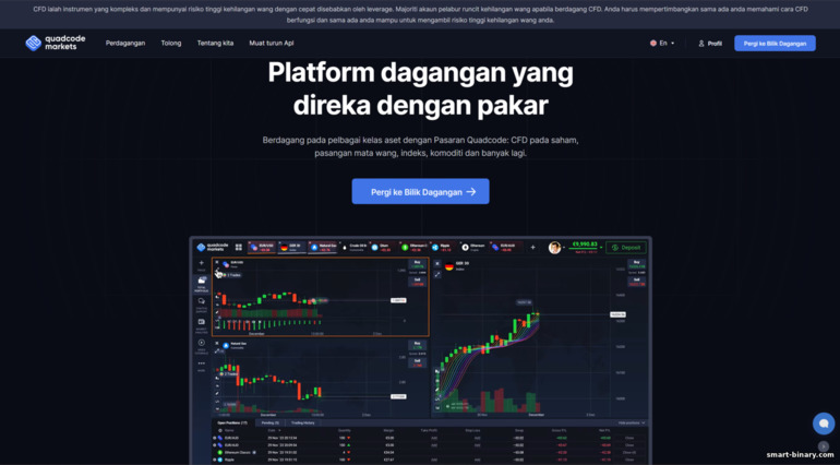 Laman web rasmi QuadCode Markets