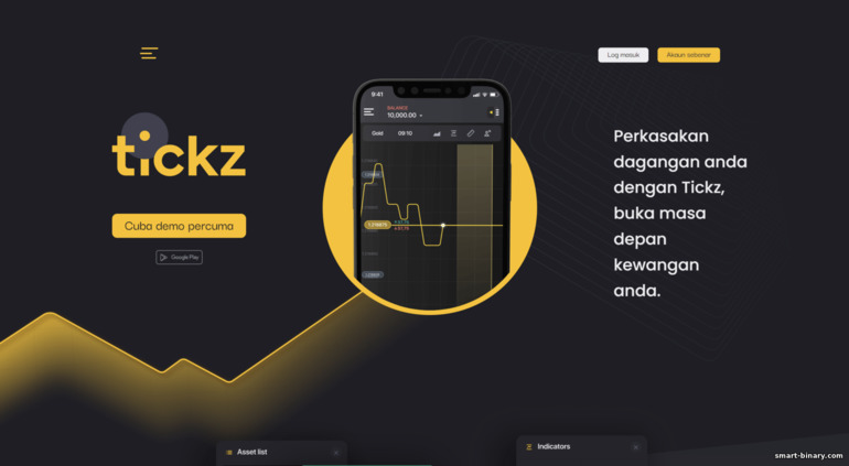 laman web rasmi broker Tickz