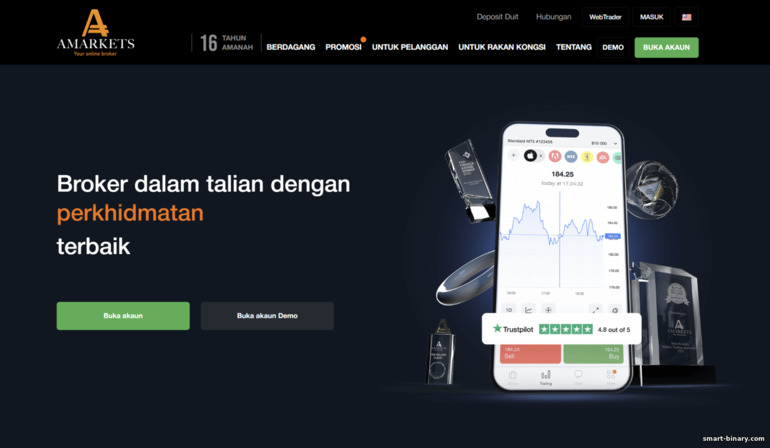 laman web rasmi broker AMarkets