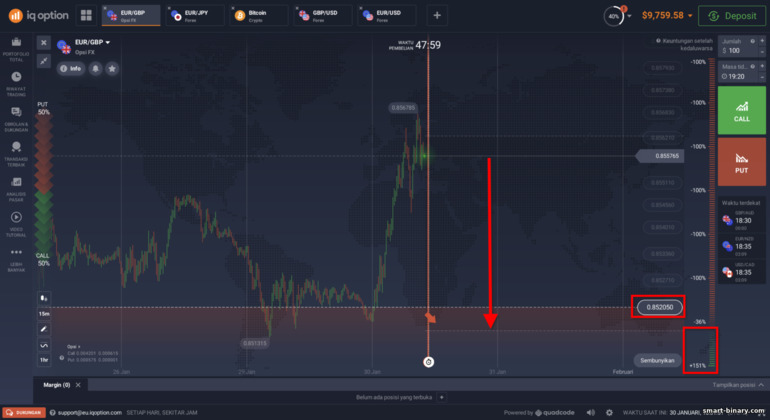 Pilihan di bawah dengan risiko tinggi pada FX Options di broker IQ Option