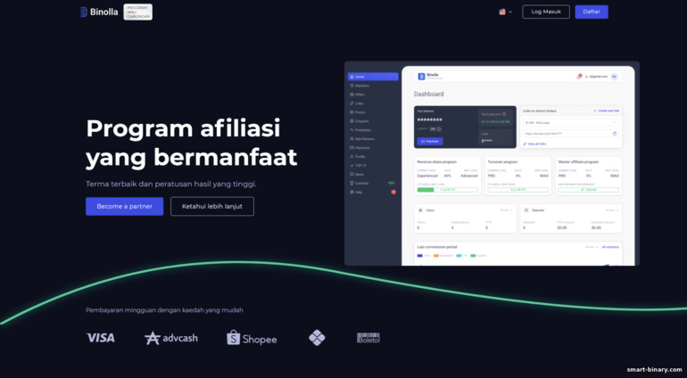 laman web rasmi program gabungan broker Binolla