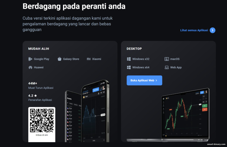 Berdagang daripada peranti berbeza dengan broker OlympTrade