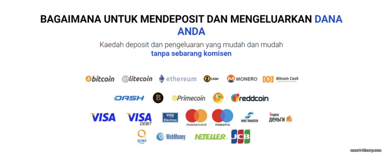 kaedah mendeposit dan mengeluarkan dana daripada broker Binarycent