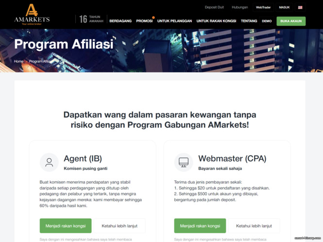 laman web rasmi program gabungan AMarkets