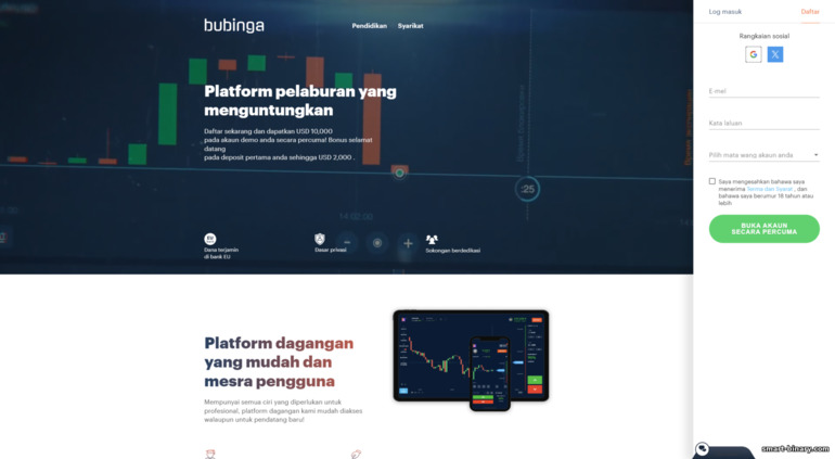 laman web rasmi broker pilihan binari Bubinga