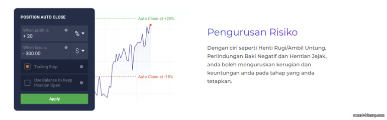 Kawalan pendapatan dan kerugian di broker IQ Option