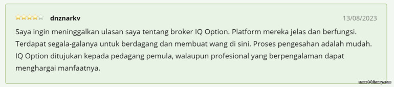 Ulasan daripada pelanggan dan pedagang tentang broker IQ Option