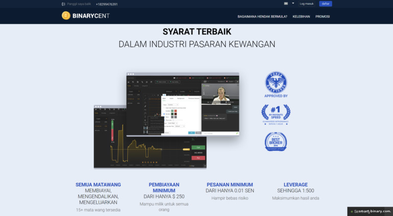 syarat dagangan di broker Binarycent