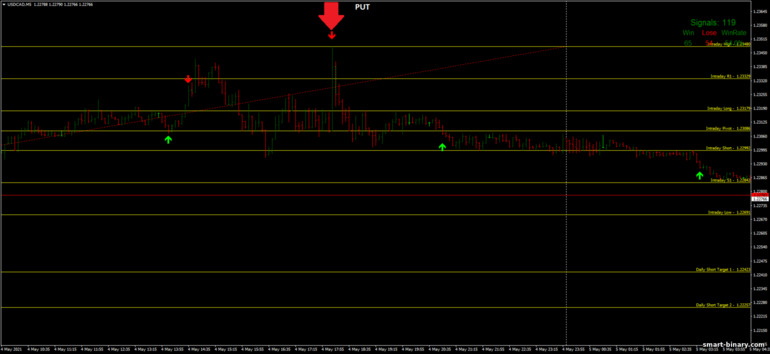 Strategi untuk pilihan binari, Forex dan CFD - Kim Signals with Fibonacci: isyarat turun