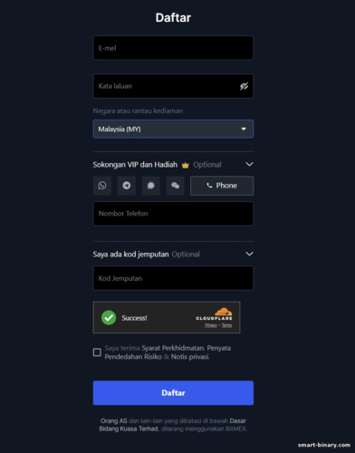 Borang Pendaftaran BitMex