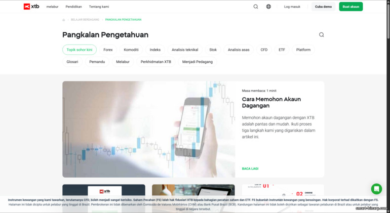 Pendidikan dagangan XTB