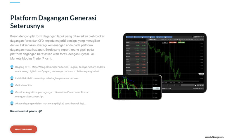 Dagangan Mudah Alih Broker Crystal Ball Markets