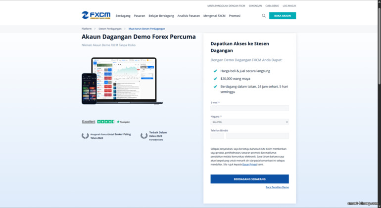 Sediakan akaun demo FXCM Sediakan akaun demo FXCM