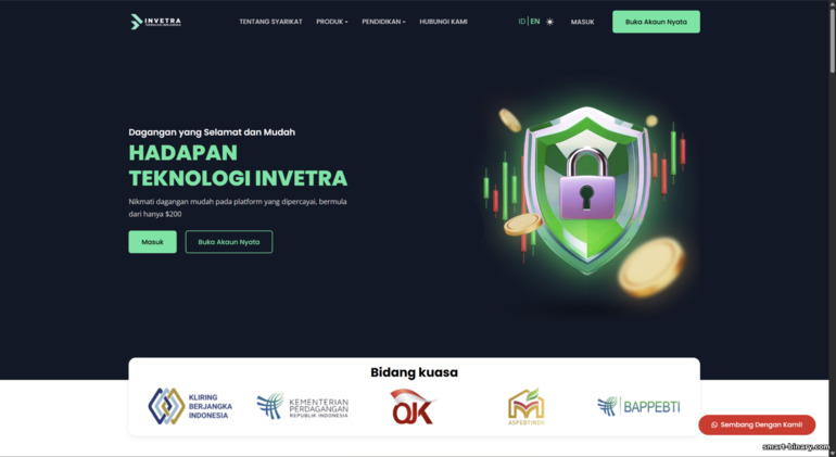 Laman web rasmi Invetra Broker