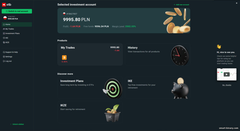 Akaun dagangan XTB