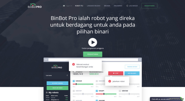 Laman Rasmi Platform BinBot Pro
