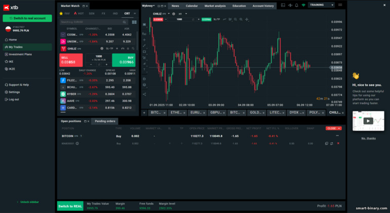 Platform dagangan XTB