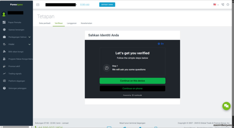 Pengesahan akaun Forex4you Pengesahan akaun Forex4you