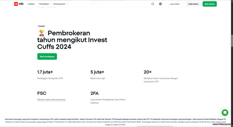 Statistik broker XTB