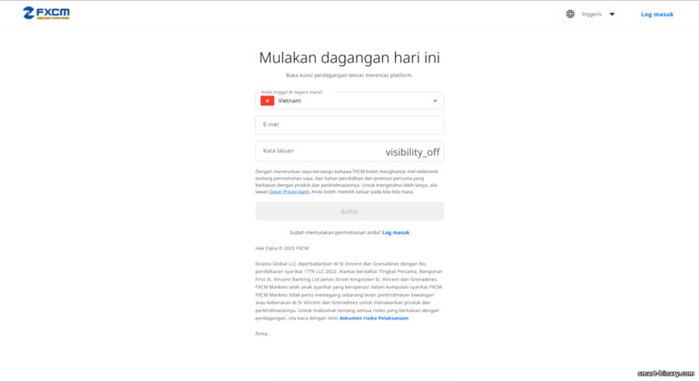 Borang daftar akaun FXCM Borang daftar akaun FXCM