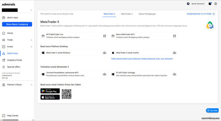 Pilihan platform Admirals Pilihan platform Admirals