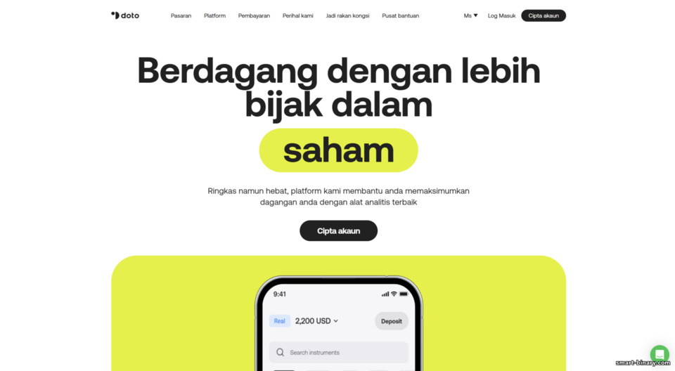 Laman web rasmi Doto Laman web rasmi Doto