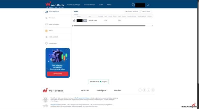 Akaun dagangan World Forex