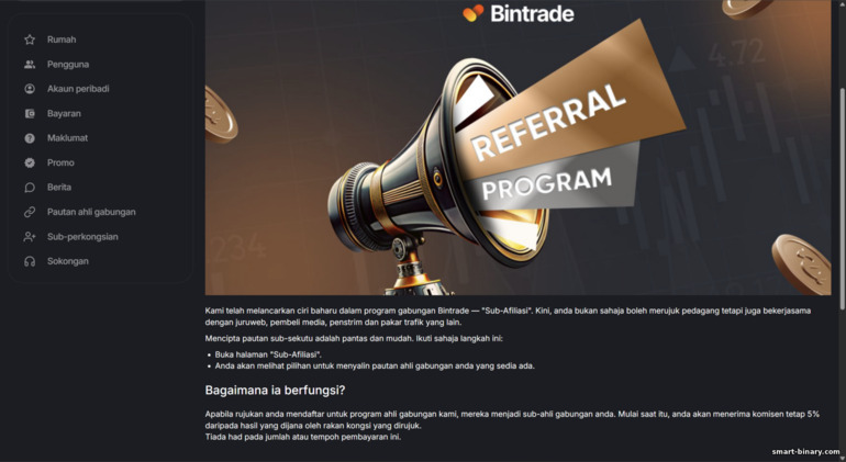 Terma program sub-afiliasi BinTrade