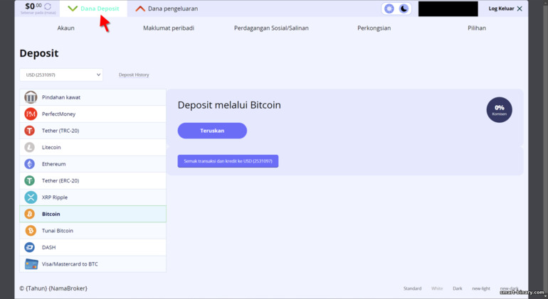 Kaedah Deposit Akaun Dagangan di Crystal Ball Markets