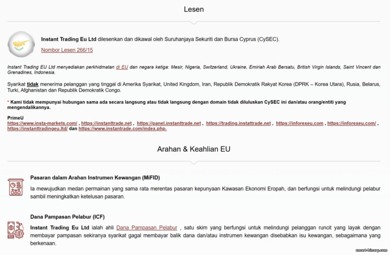 Lesen broker Instaforex