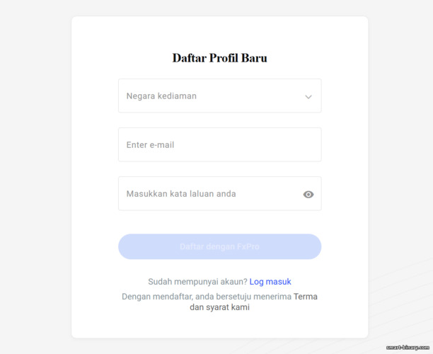 Borang Pendaftaran Akaun FXPro