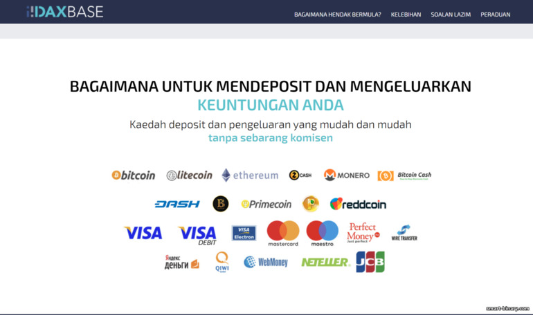 Kaedah Deposit di Broker DaxBase