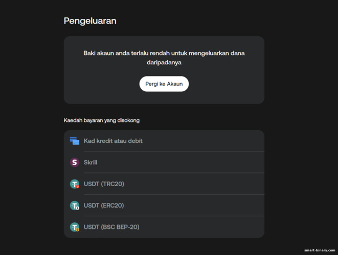 Kaedah pengeluaran di broker Doto